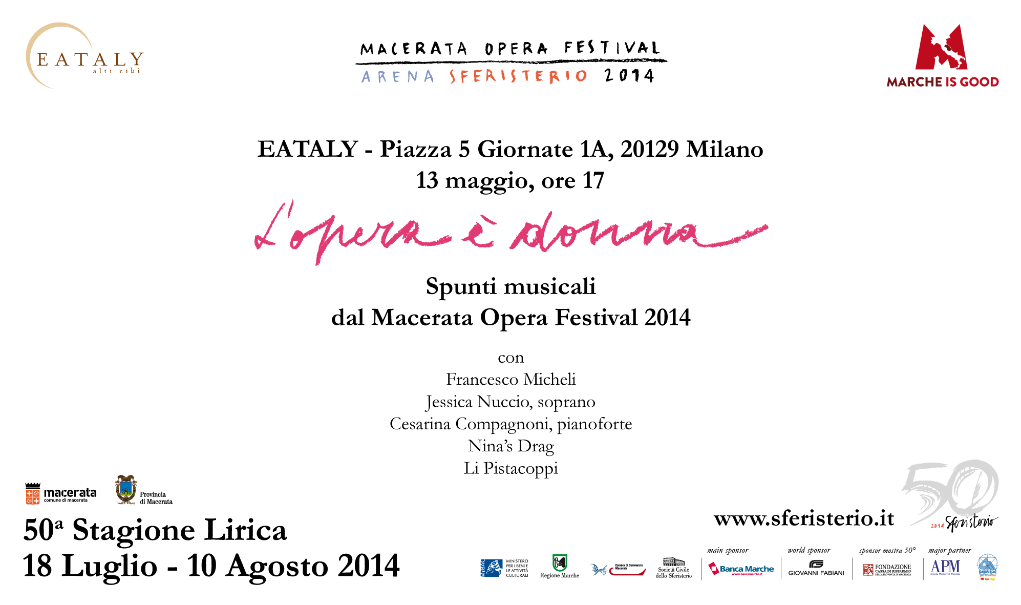 Ad Eataly spunti musicali del Macerata Opera Festival